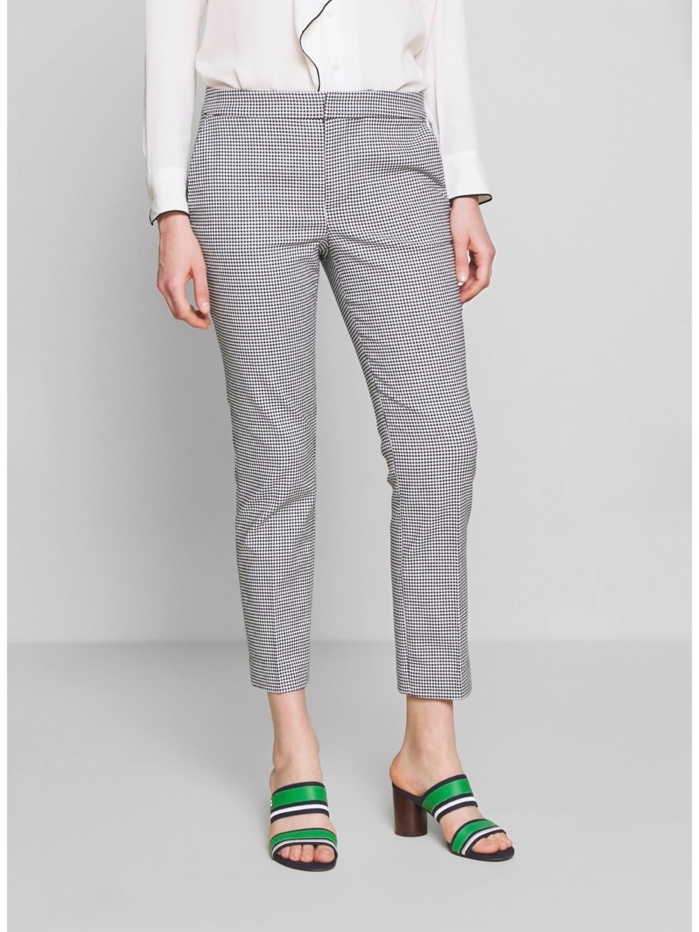 Lauren Ralph Lauren Tailored Ankle Pants in Black and White Gingham Sz 8